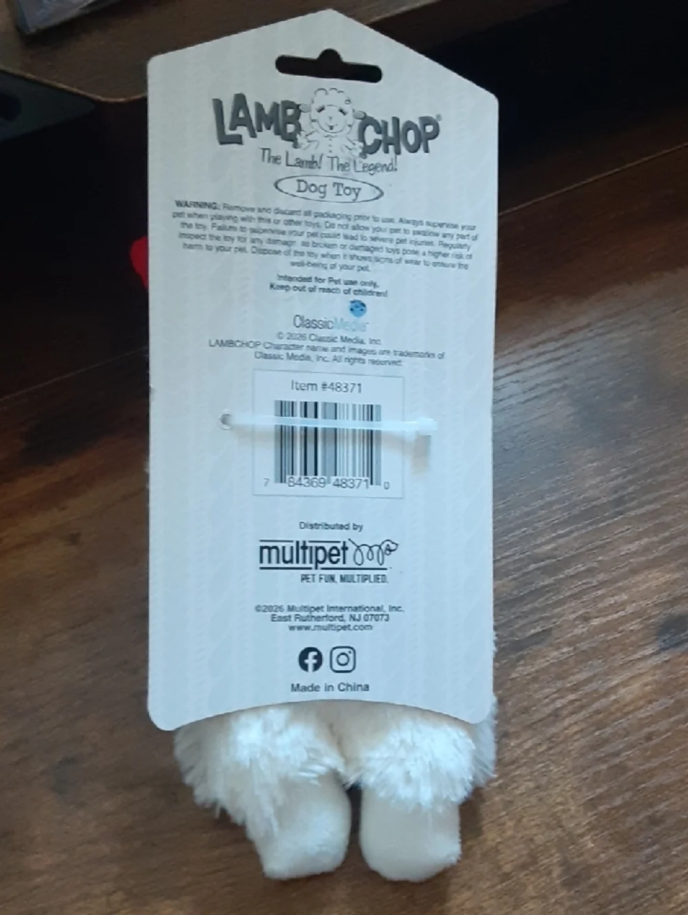 Lamb Chop Squeaky Dog Toy